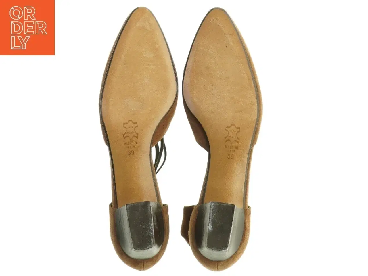 Billede 2 - Brune ruskindssandaler med snøre fra Franco Potalivo (str. 39)