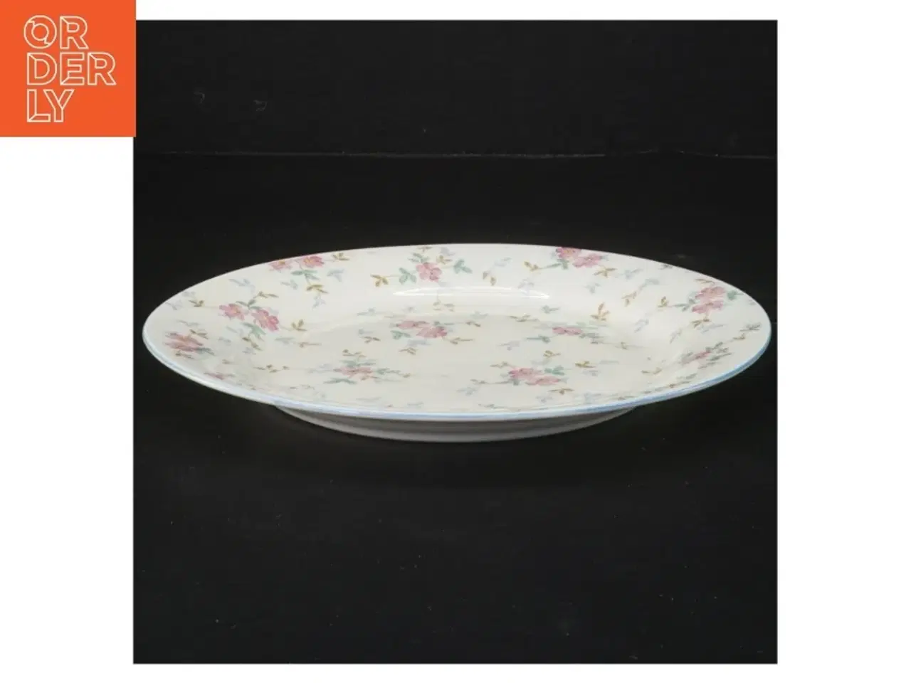 Billede 2 - Porcelænstallerken eller fad med blomstermønster (str. Ø 20 cm)