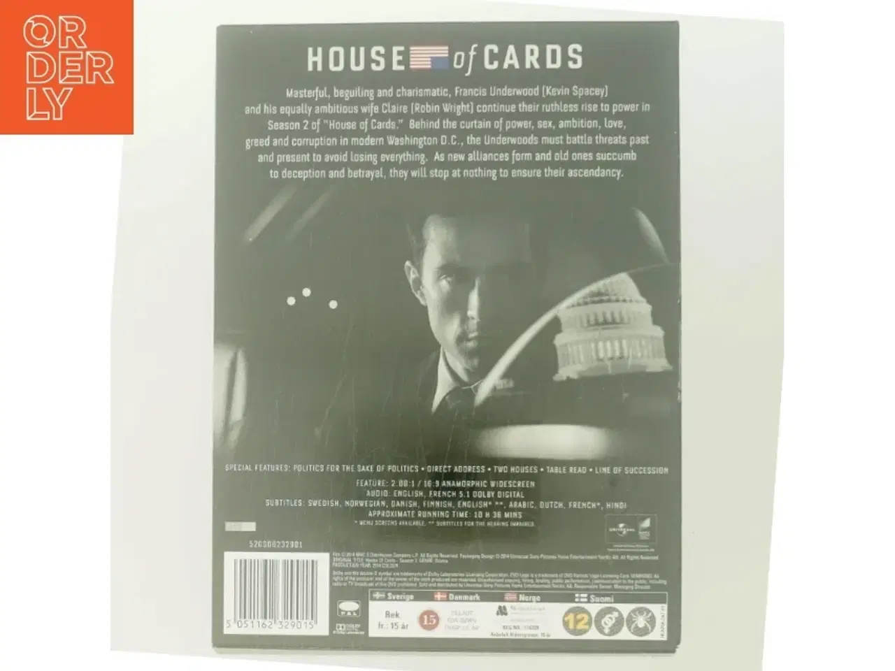 Billede 3 - House of Cards, second season med Kevin Spacey (DVD)