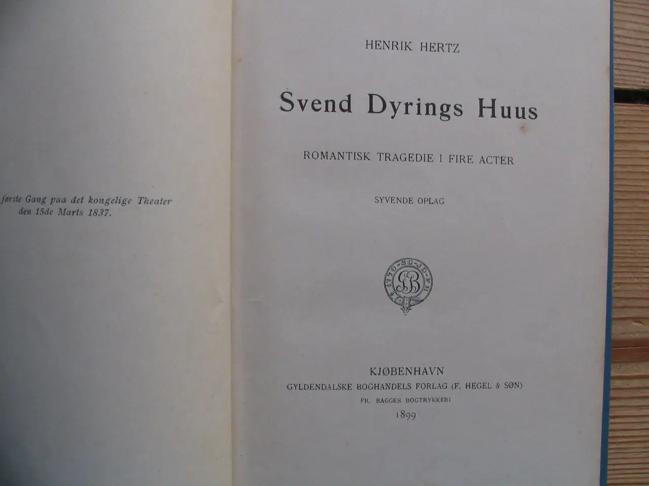 Billede 3 - Henrik Hertz. Svend Dyrings huus. fra 1899