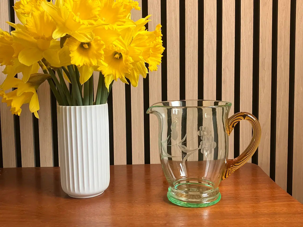 Billede 1 - Kande fra Kastrup i Art Deco stil kande i uranglas