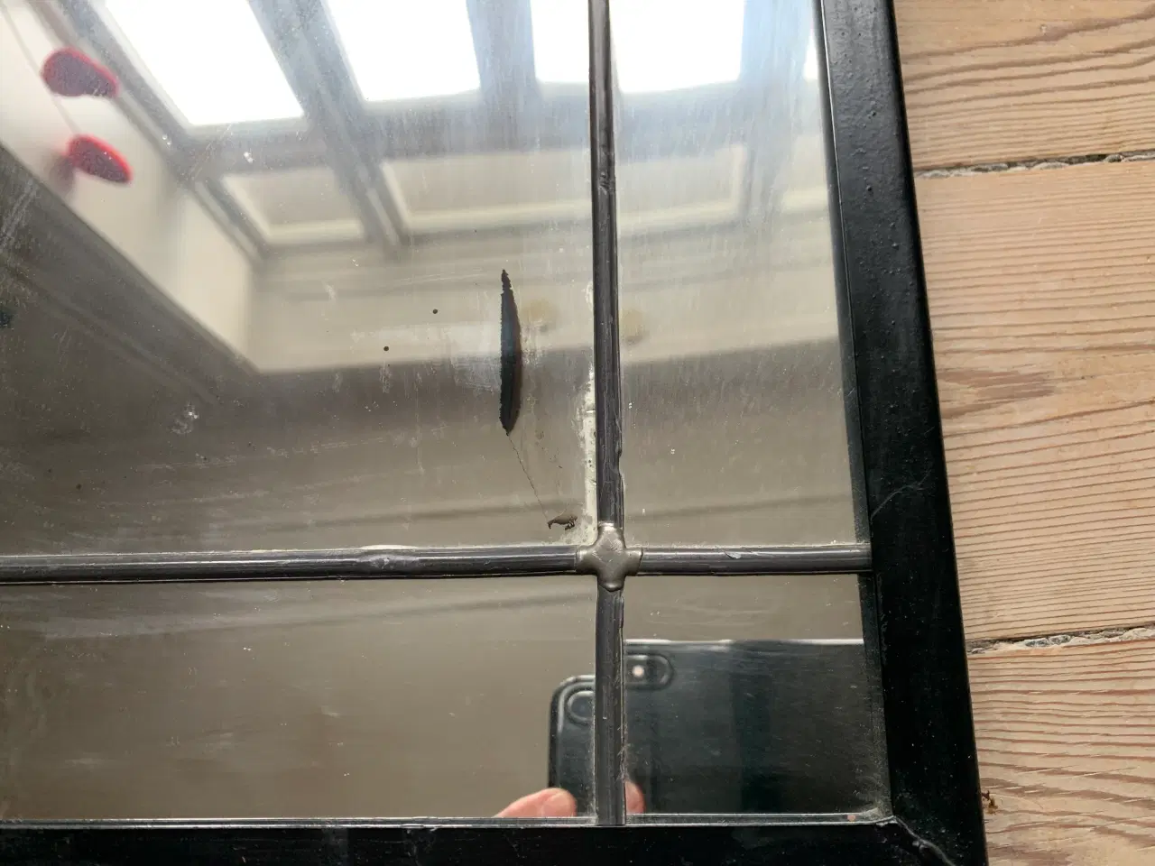 Billede 2 - Spejl i sortmalet jernramme