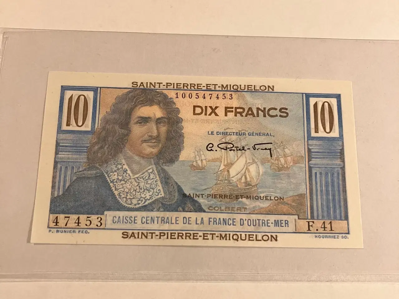 Billede 1 - 10 Francs Saint Pierre and Miquelon Dix Francs