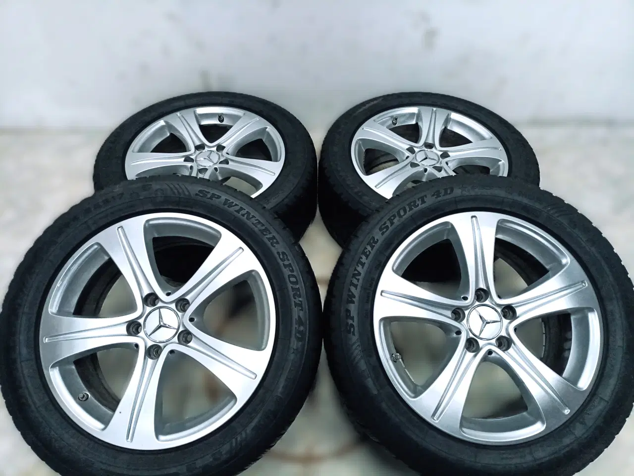 Billede 3 - 5x112 17" ET40 nav 66,6ø Mercedes vintersæt Inkl.T