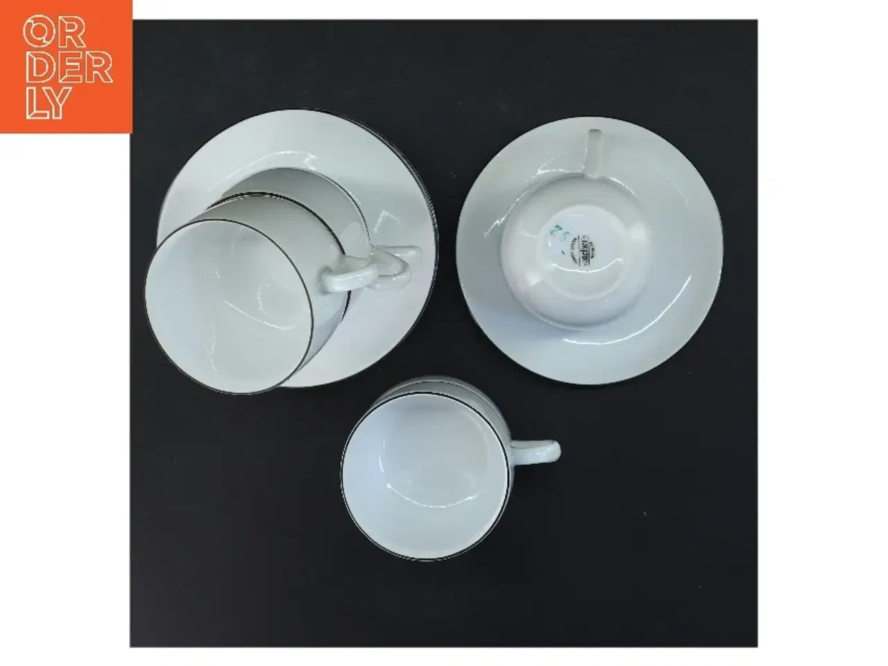 Billede 3 - Hvide kaffekopper med underkopper fra Atelier (str. 6 stk Ø 8 & 14 cm)