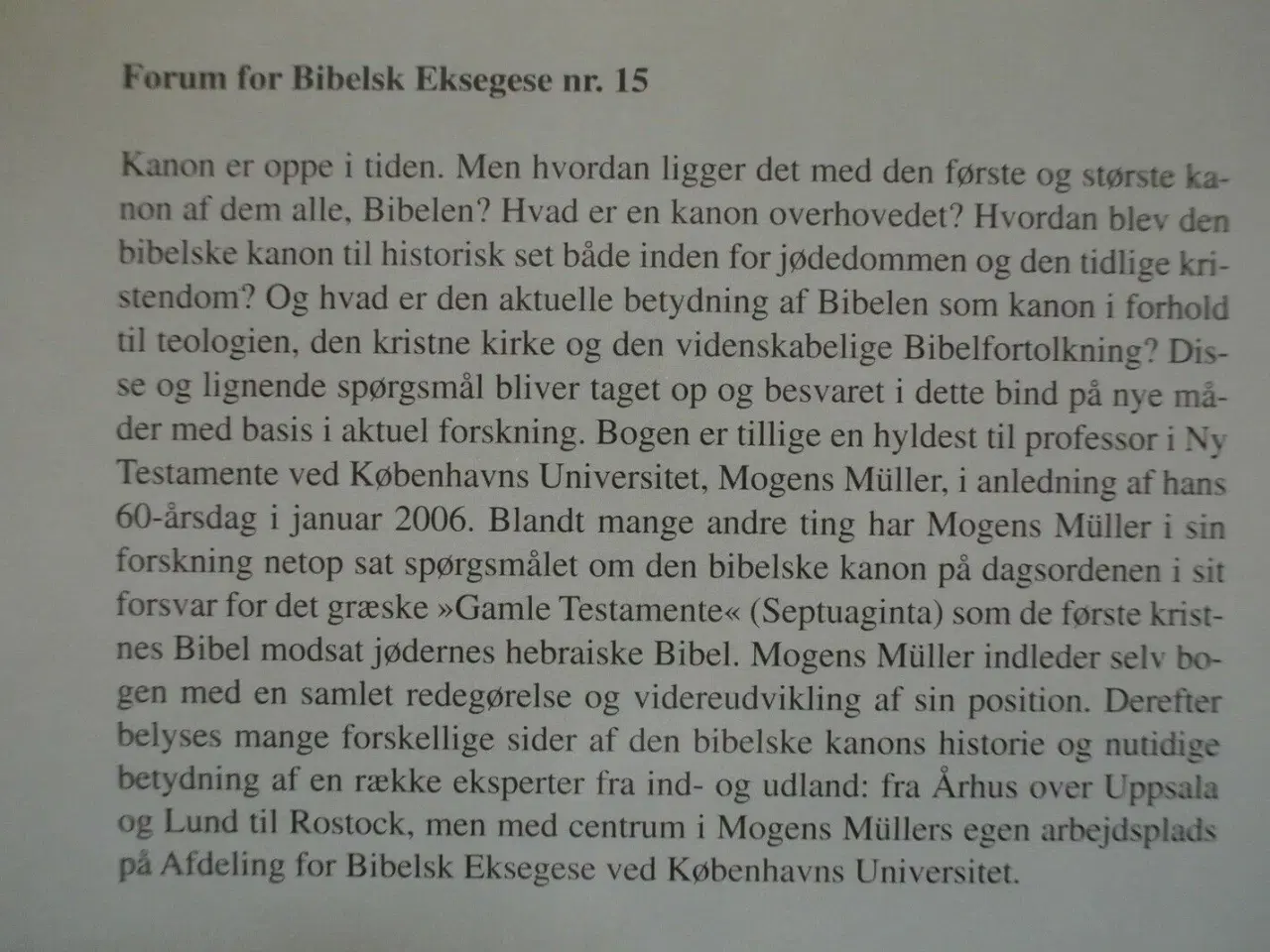 Billede 4 - kanon - bibelens tilblivelse og normative status, 