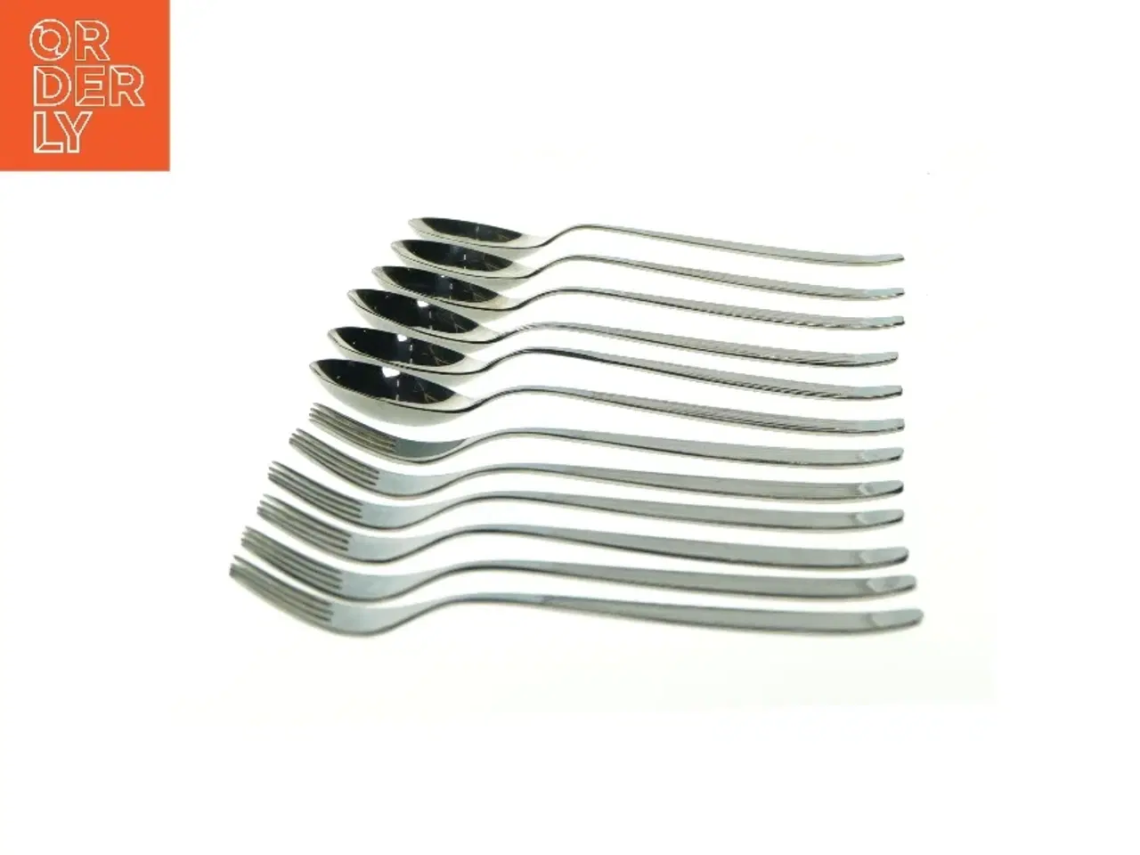 Billede 3 - Bestiksæt (6 gafler og 6 skeer) fra Ukendt (str. L:20cm)