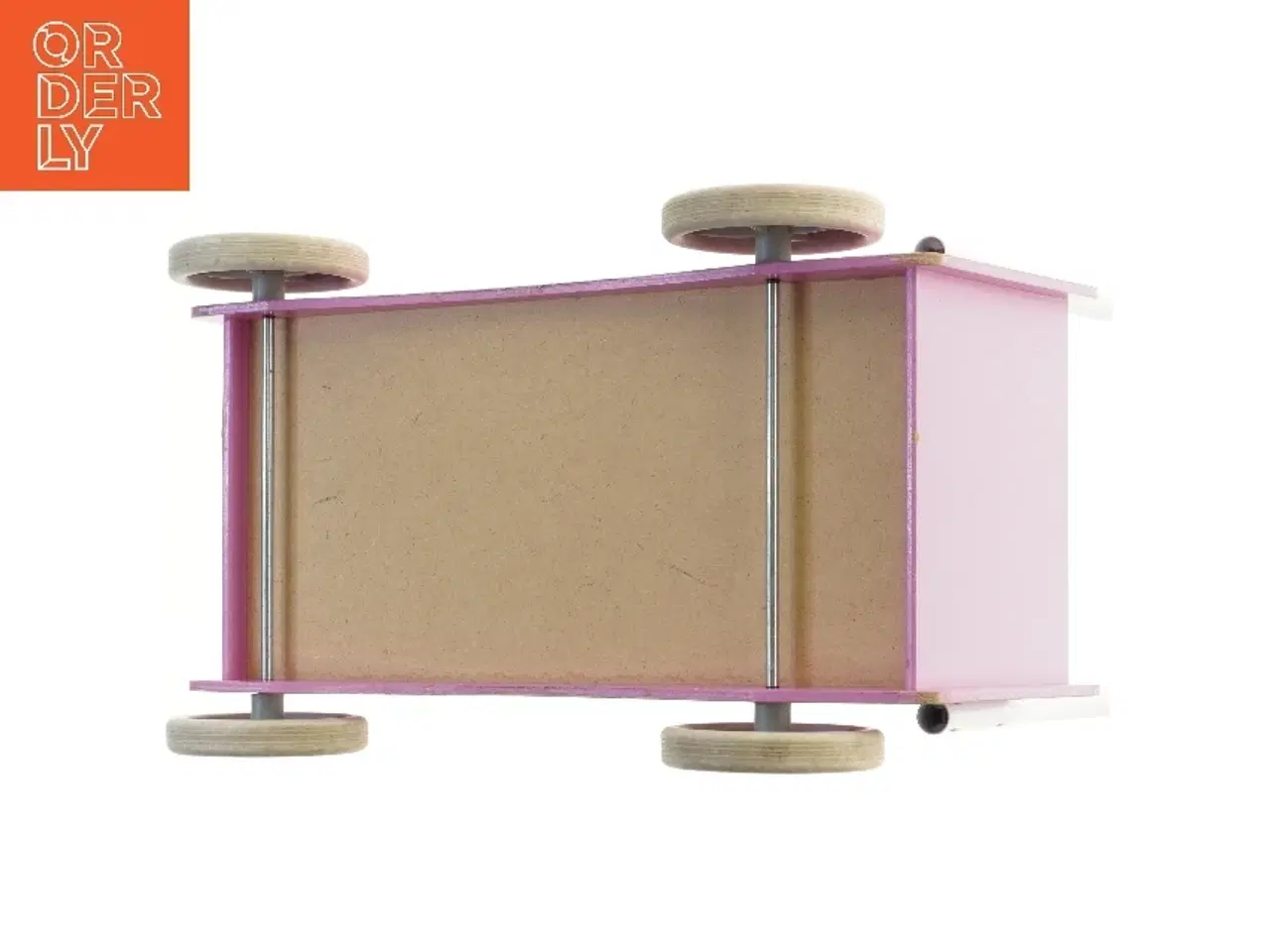 Billede 4 - Lyserød dukkevogn i træ (str. 50x50x25 cm)