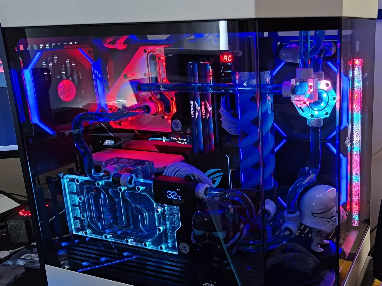 Billede 1 - Vandkølet gamer pc - Custom loop - JANUAR TILBUD