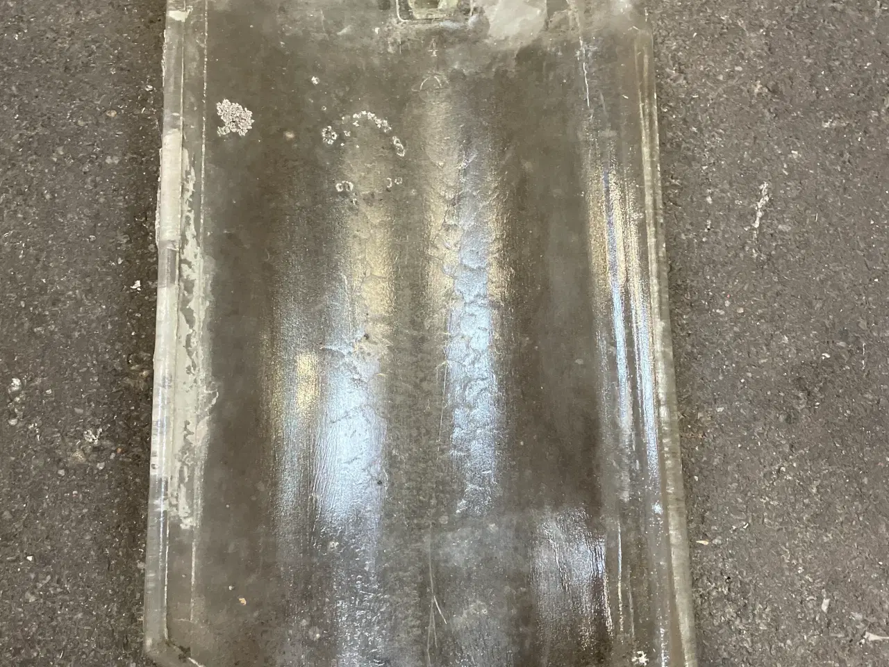 Billede 1 - Vingetagsten i glas, 240x8x380 mm, klar