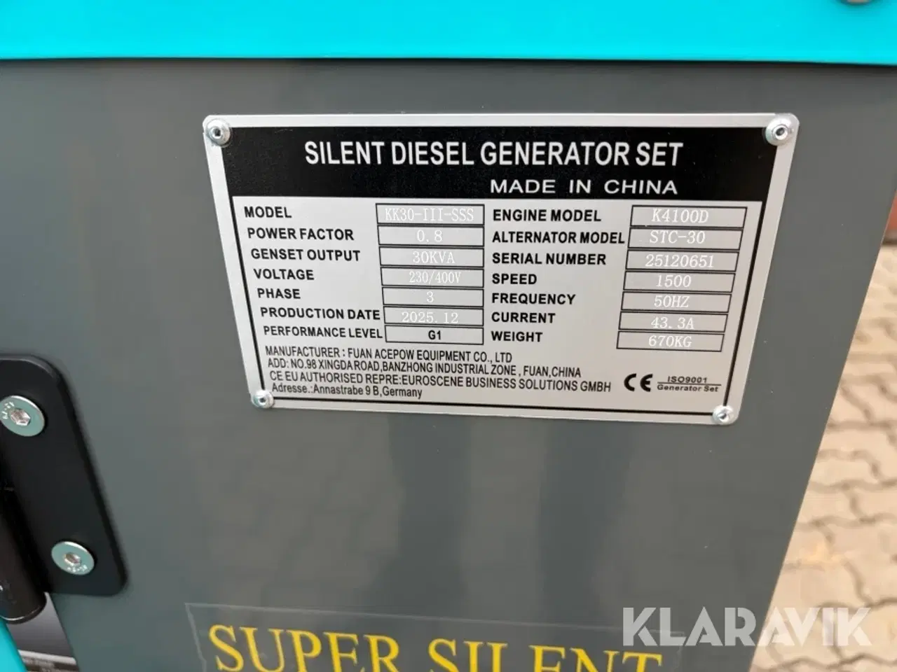 Billede 11 - Generator Kawakenki Kk30