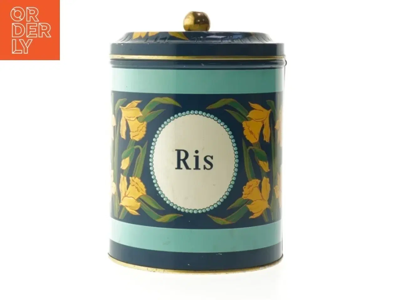 Billede 1 - Vintage Irma opbevaringsdåse til ris (str. Ø. 13 cm. længde. 16 cm) fra Irma
