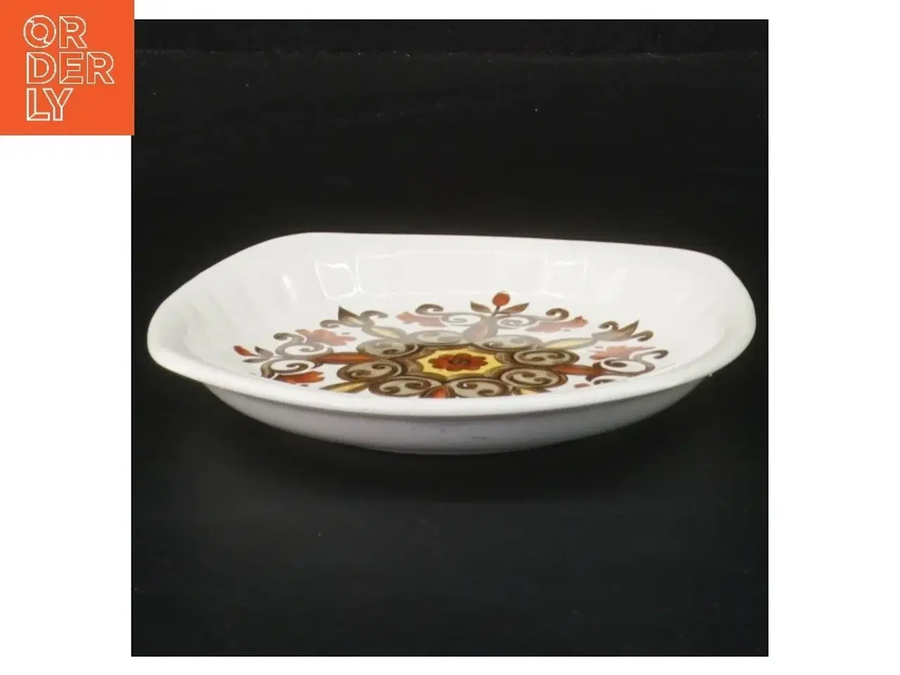 Billede 2 - Keramisk lille tallerken med mønster fra Palissy (str. 12,5 cm)