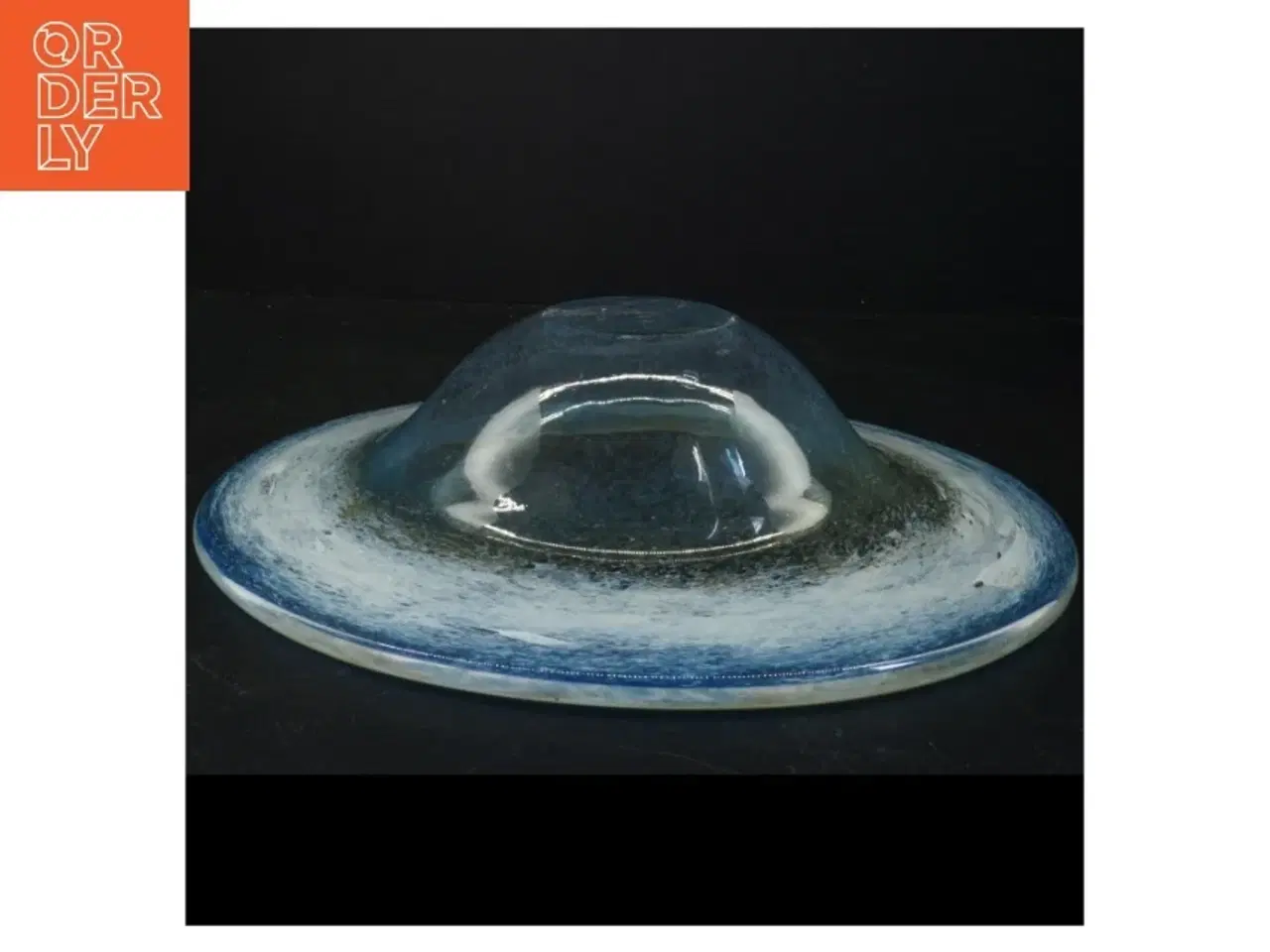 Billede 4 - Stor dekorativ glasskål (str. 32 x 8 cm)