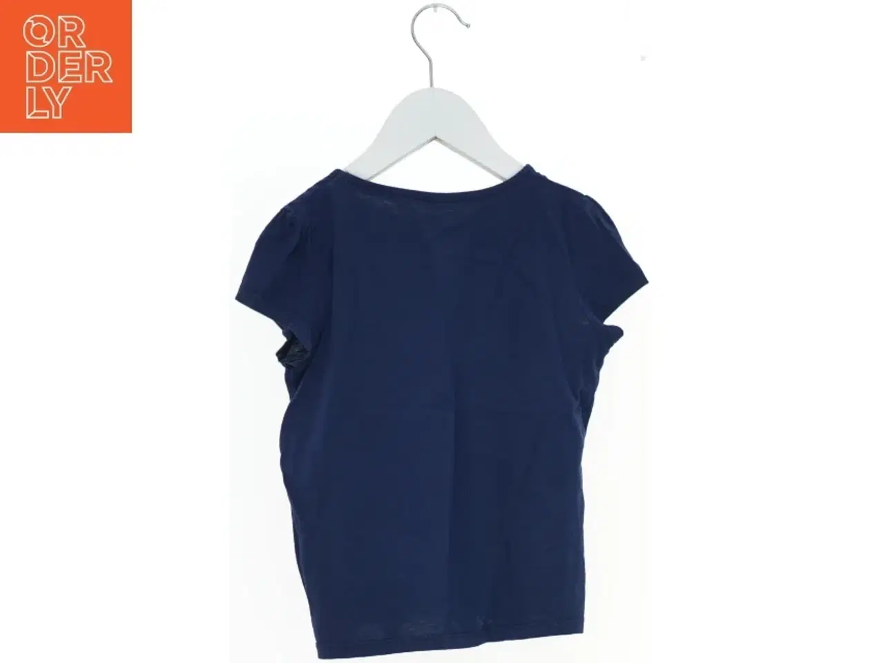 Billede 2 - Blå T-shirt med print fra Little Kids (str. 122)