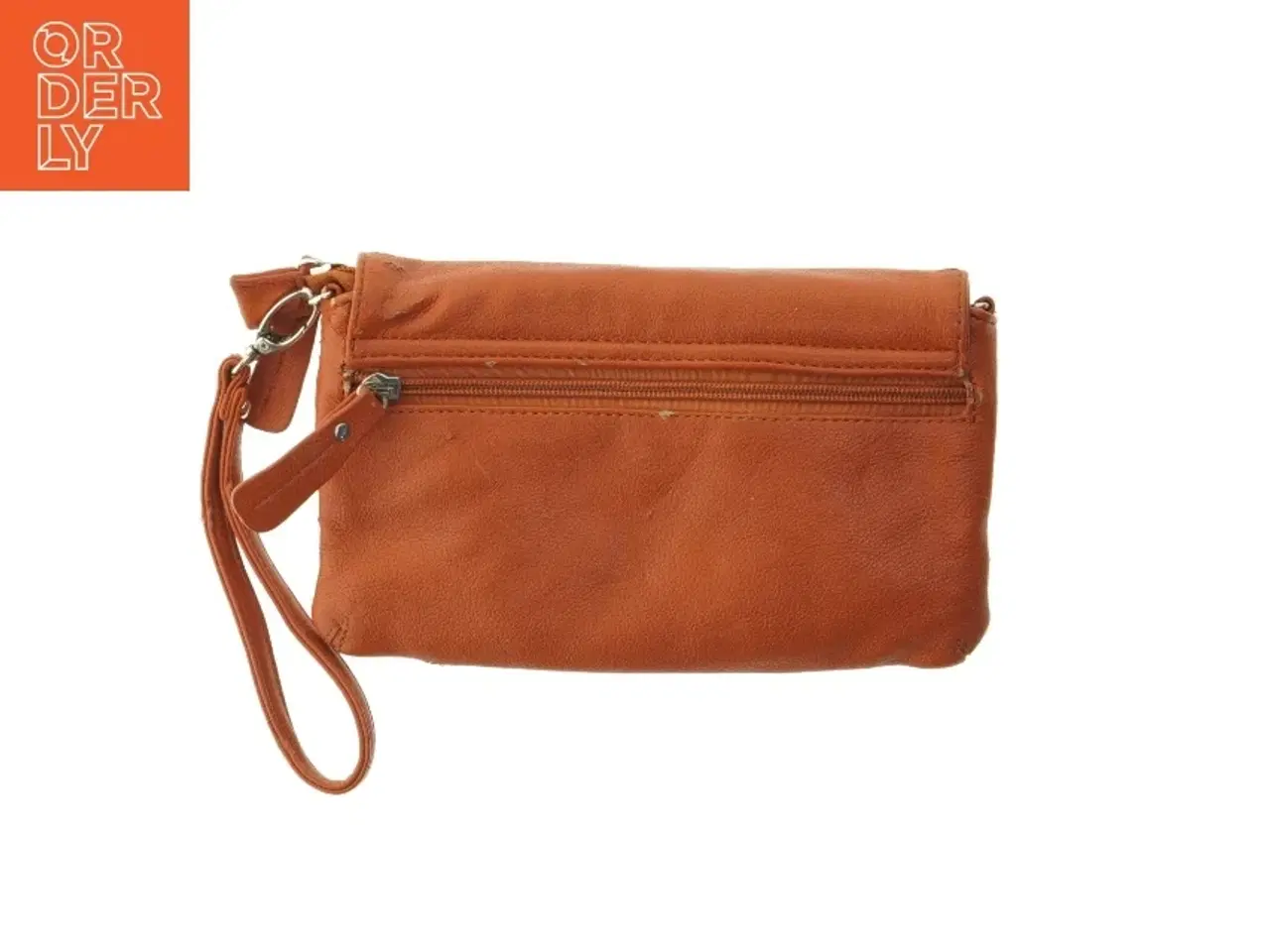 Billede 3 - Orange clutch i læder fra Puccini (str. 15x23x1 cm)