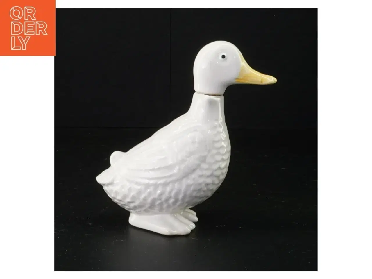 Billede 1 - Porcelæns ande flaske med prop