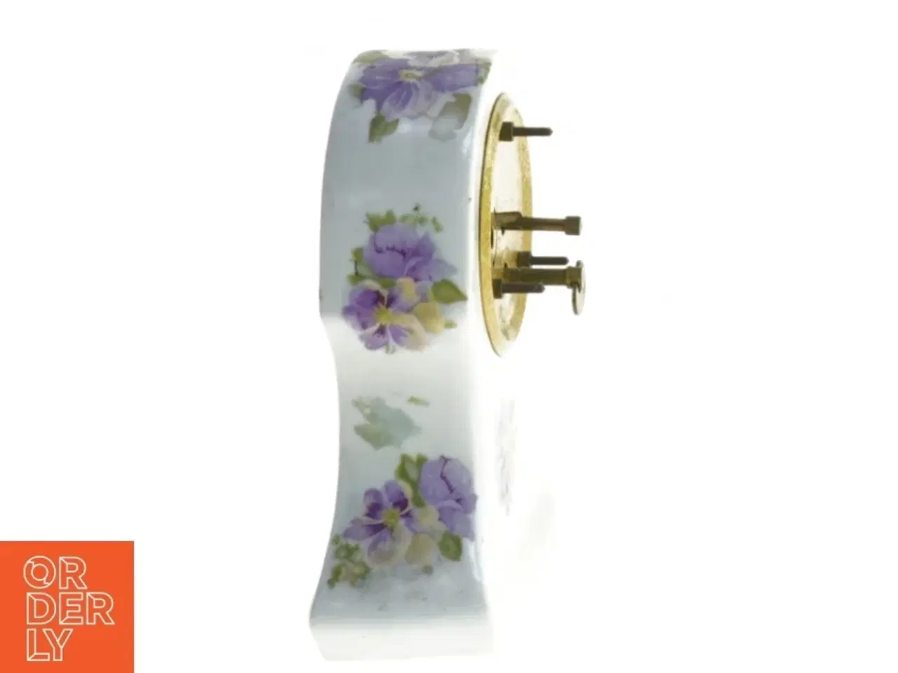 Billede 2 - Vintage ur med blomsterdesign (str. 14,5 cm)