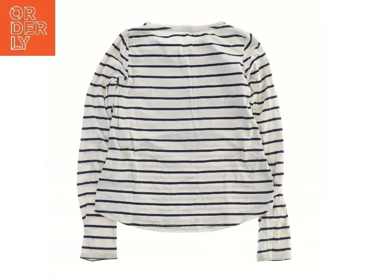 Billede 2 - Stribet langærmet trøje med guldkaninmotiv fra H&M (str. 134)