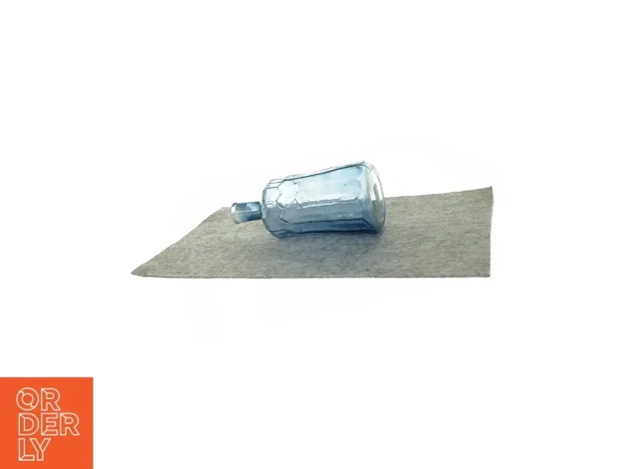 Billede 4 - Blå glasflaske/vase