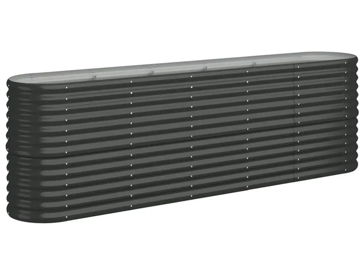 Billede 2 - Plantekasse 224x40x68 cm galvaniseret stål antracitgrå