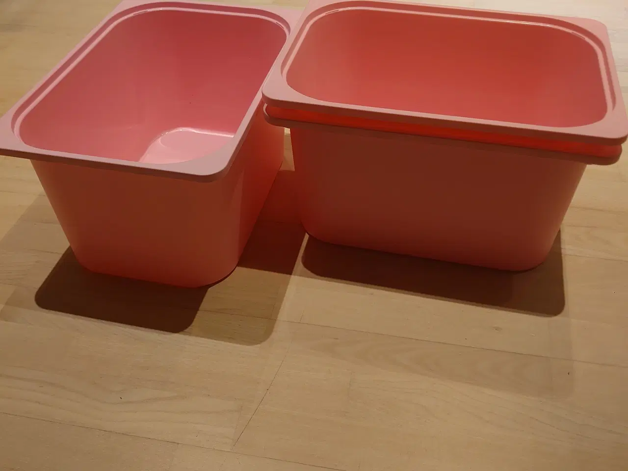 Billede 1 - Ikea trofast kasser, lyserøde
