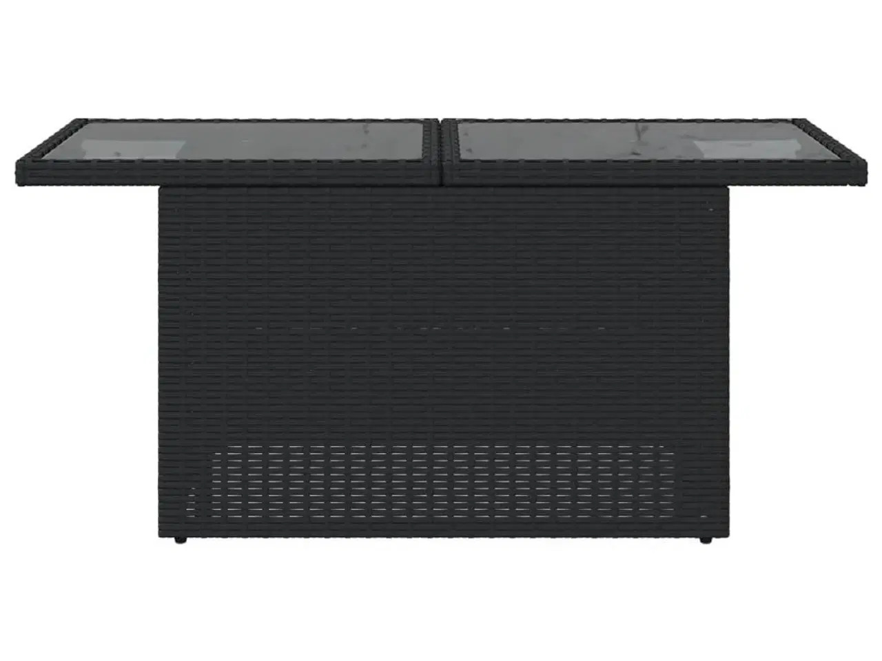 Billede 5 - Havebord med glastop 100x55x73 cm polyrattan sort