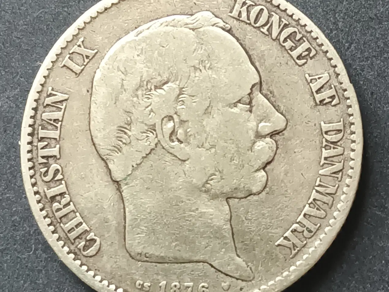Billede 1 - 2 kr 1876 i sølv.