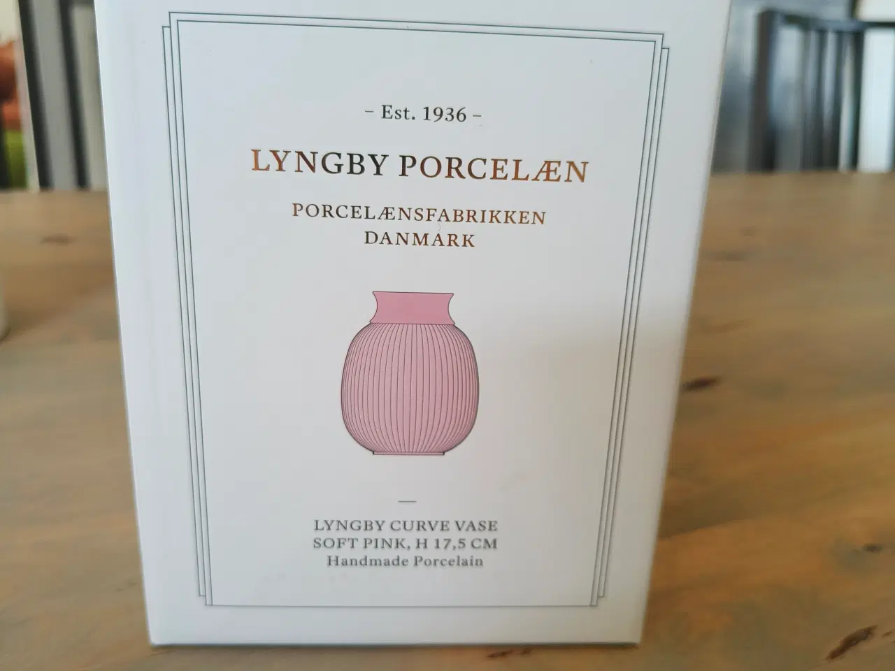Billede 2 - Lyngby Porcelæn Curve vase ROSA H 17,5 cmsoft pink