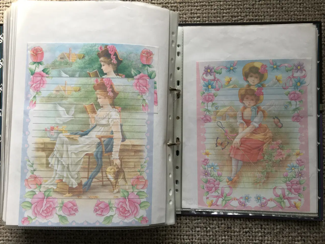 Billede 1 - Brevpapir, ringbind med stor og flot samling