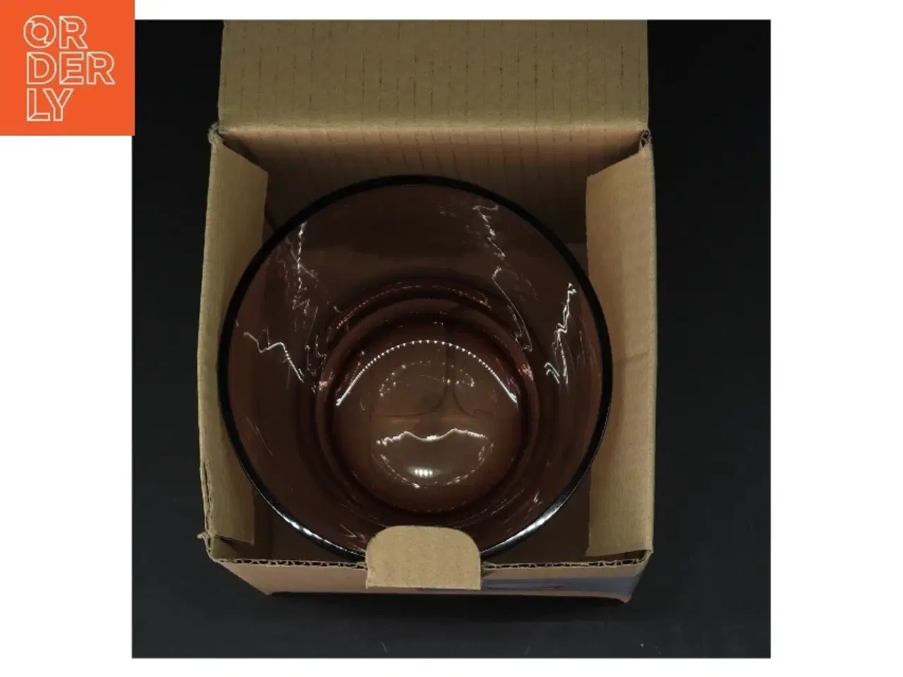 Billede 3 - Rodabrun glas vase fra Aytm (str. Ø. 14 cm)