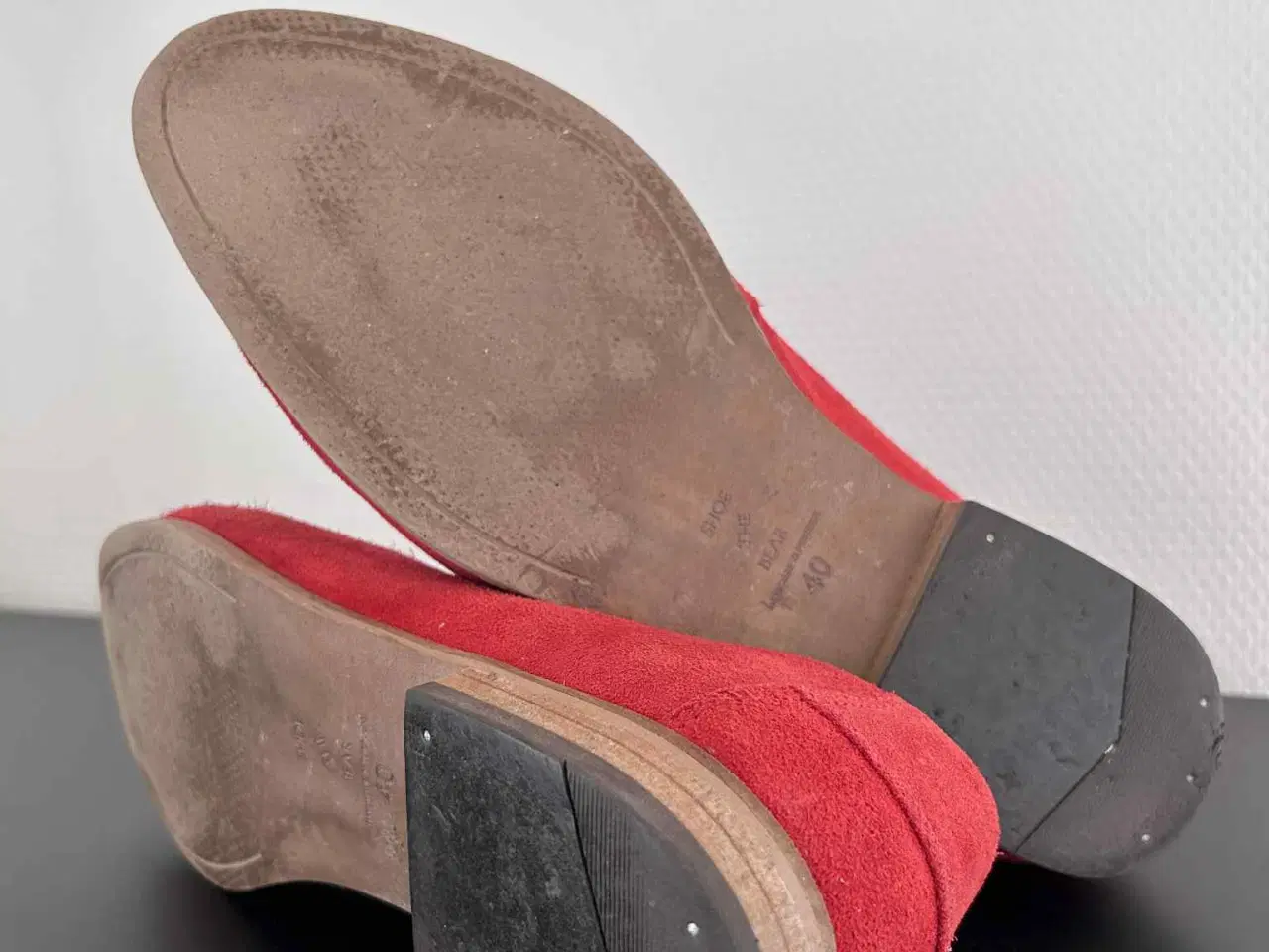 Billede 7 - Shoe The Bear ruskind loafers / sko, røde, str. 40