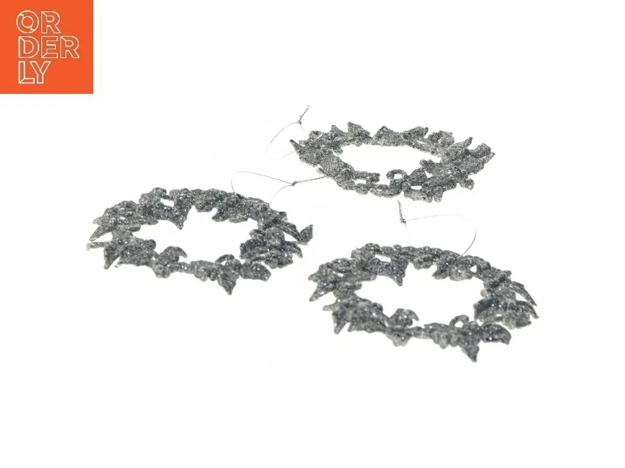 Billede 2 - Sølvglimmer kransepynt (str. 11 cm)