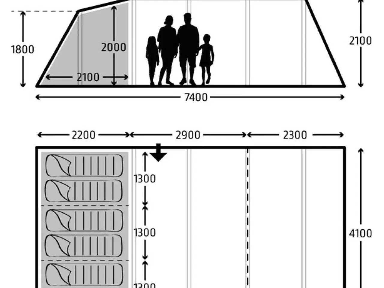 Billede 2 - Nyt Kampa Croyde 6 Lufttelt