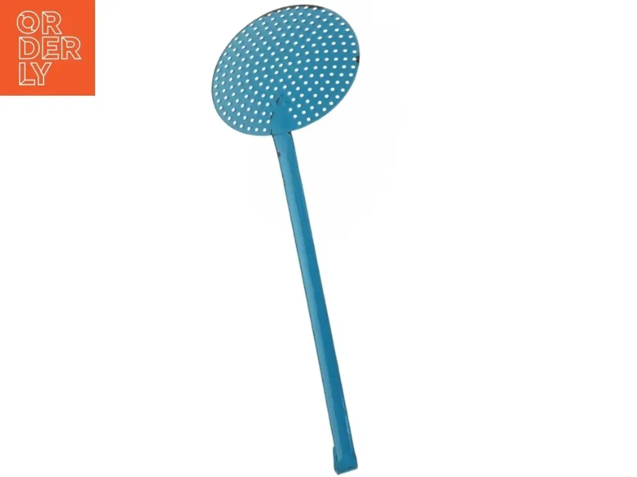 Billede 2 - Blå emalje si ske (str. Længde af håndtag. 31 cm. ø. 14 cm)