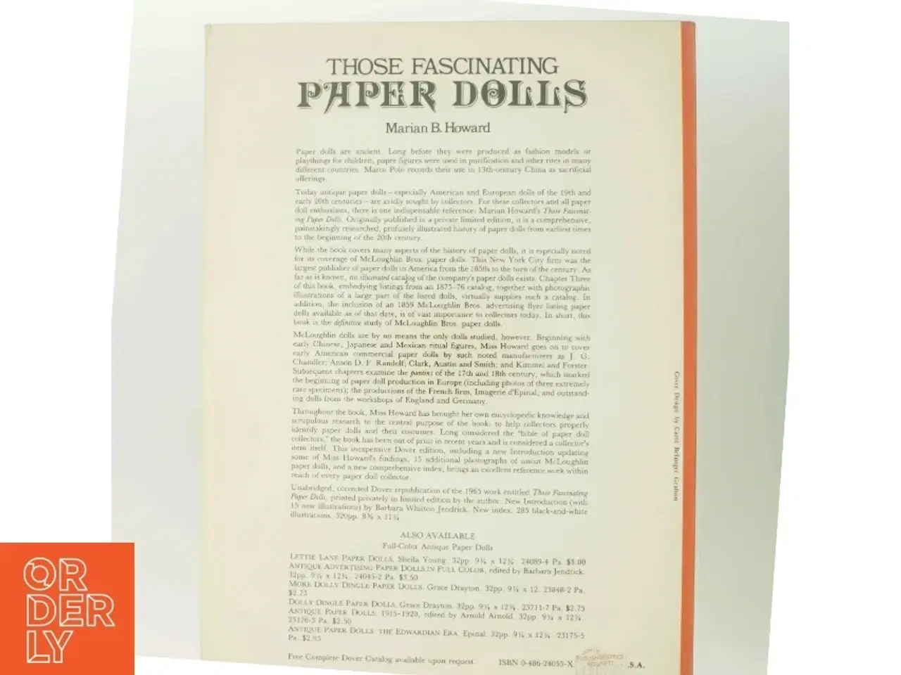 Billede 3 - `Those Fascinating Paper Dolls - An Illustrated Handbook for Collectors&#39; af Marian B. Howard, Dover Publications