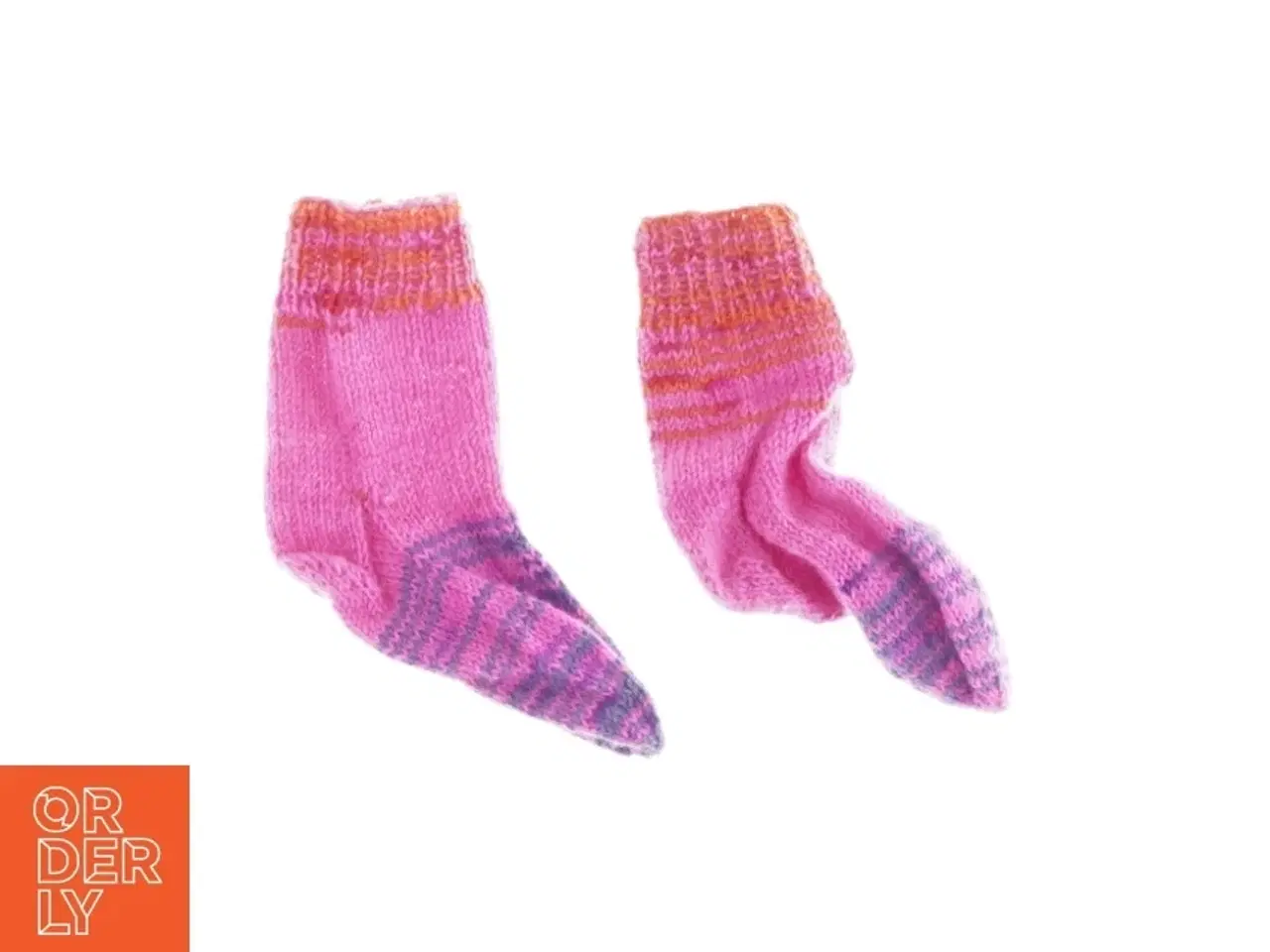 Billede 1 - Hjemmestrikkede sokker til barn (Str. ca 24) fra Ukendt (str. Ca. 24)