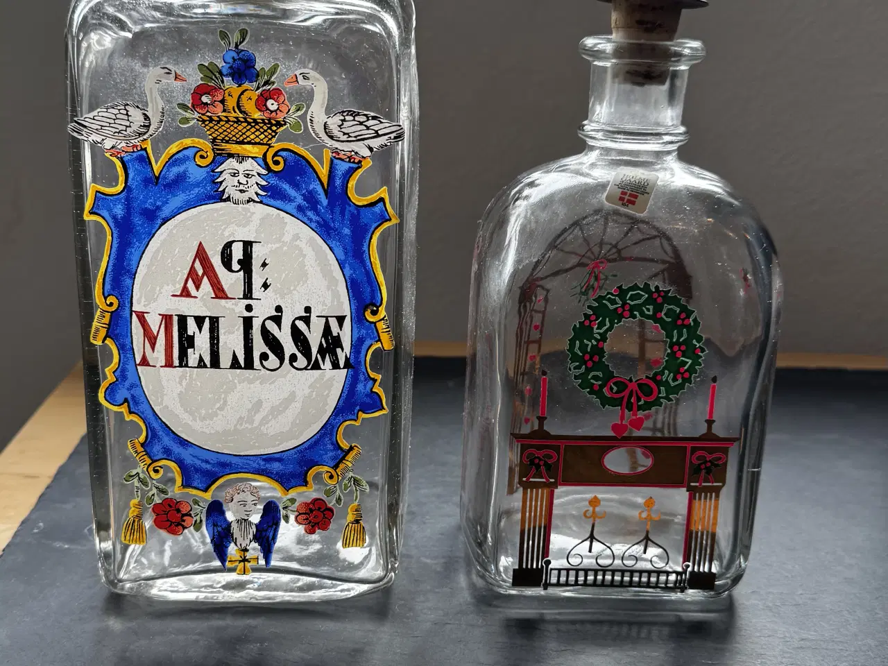 Billede 1 - Vintage Holmegaard apotekerflasker med prop – retr