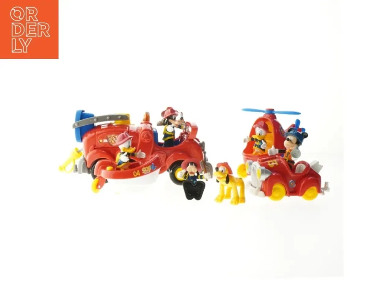 Billede 1 - Disney Juniors Mickeys klubhus brandbil og helikopter og figurer