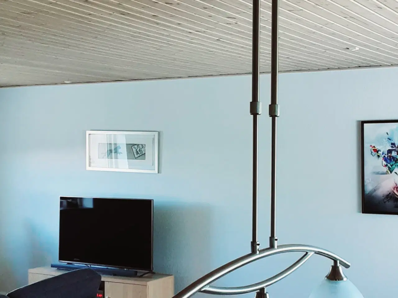 Billede 1 - Spisebordslampe med 3 glasskærme