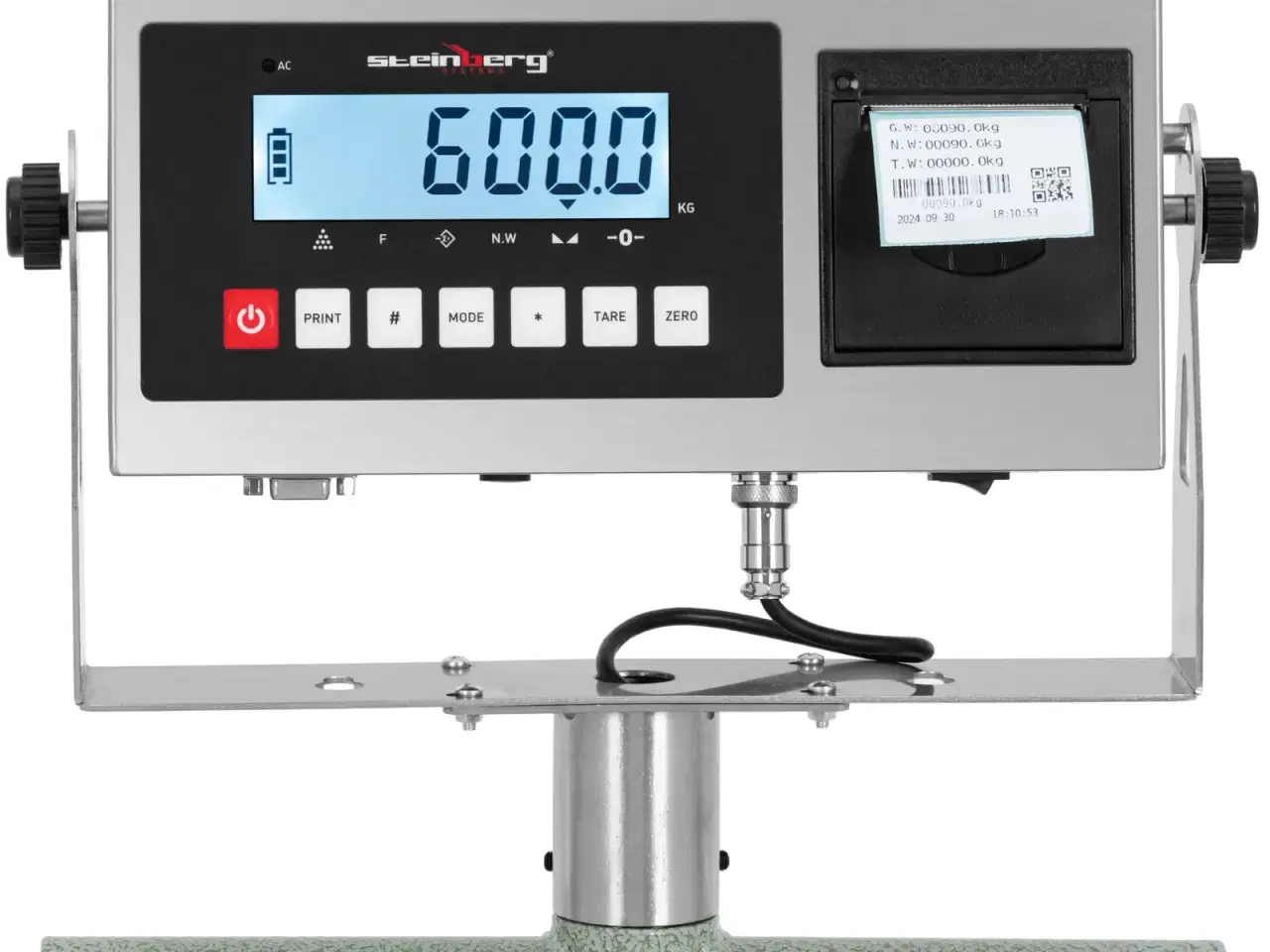 Billede 2 - Pakkevægt – 600 kg / 100 g – 60 x 50 cm – LCD