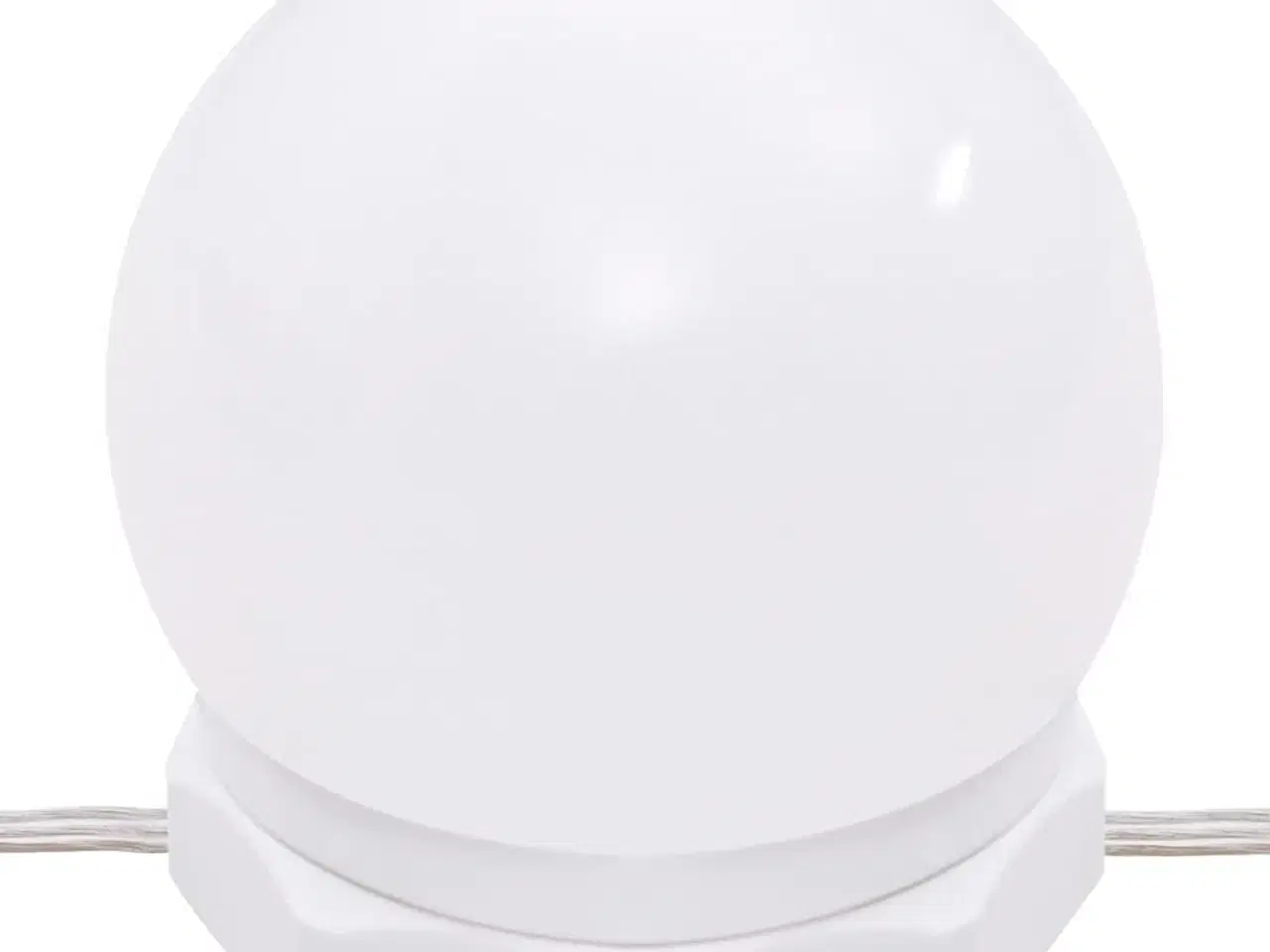 Billede 9 - Makeupbord med LED-lys 96x40x142 cm hvid højglans