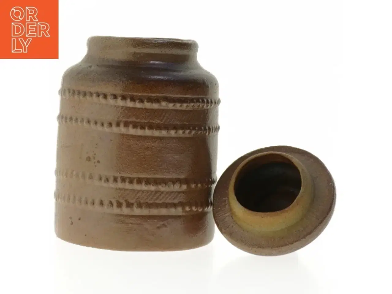 Billede 3 - VINTAGE Keramik krukke med låg (str. 15 cm)