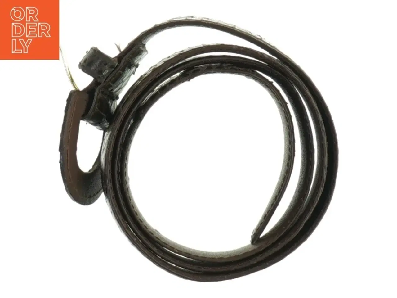 Billede 2 - Læderbælte med slangeskindsstruktur (str. 77 cm - første hul)