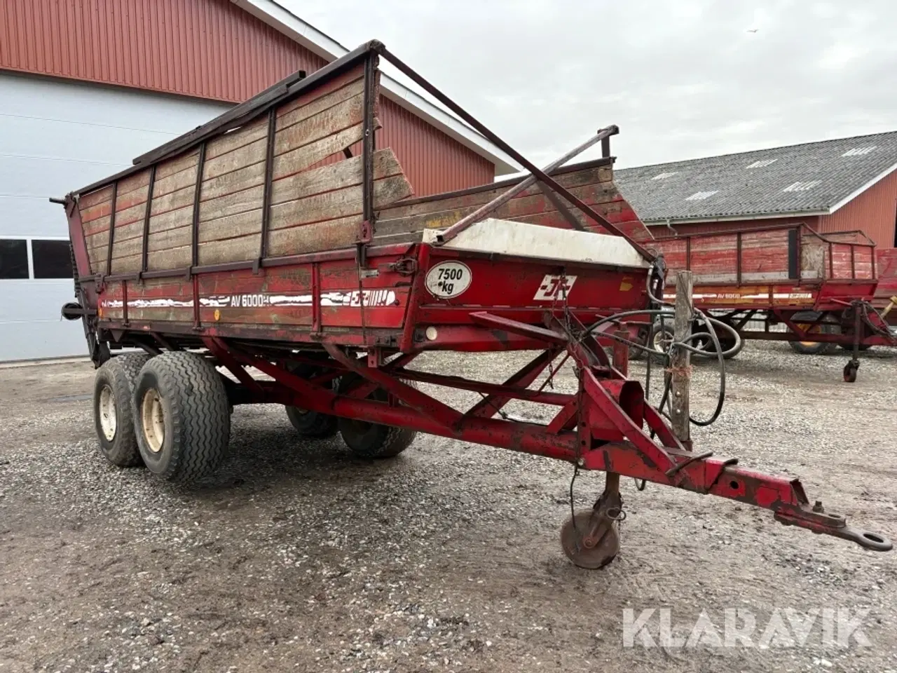 Billede 3 - Aflæsservogn JF AV6000 med hydraulisk bundkæde,