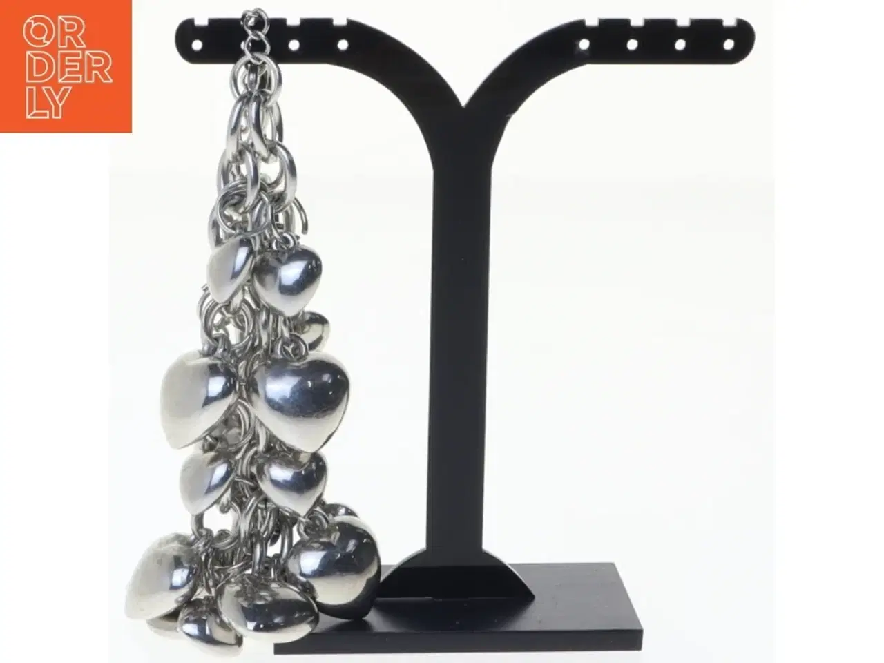 Billede 1 - Armbånd? med hjertevedhæng (str. 26 cm)