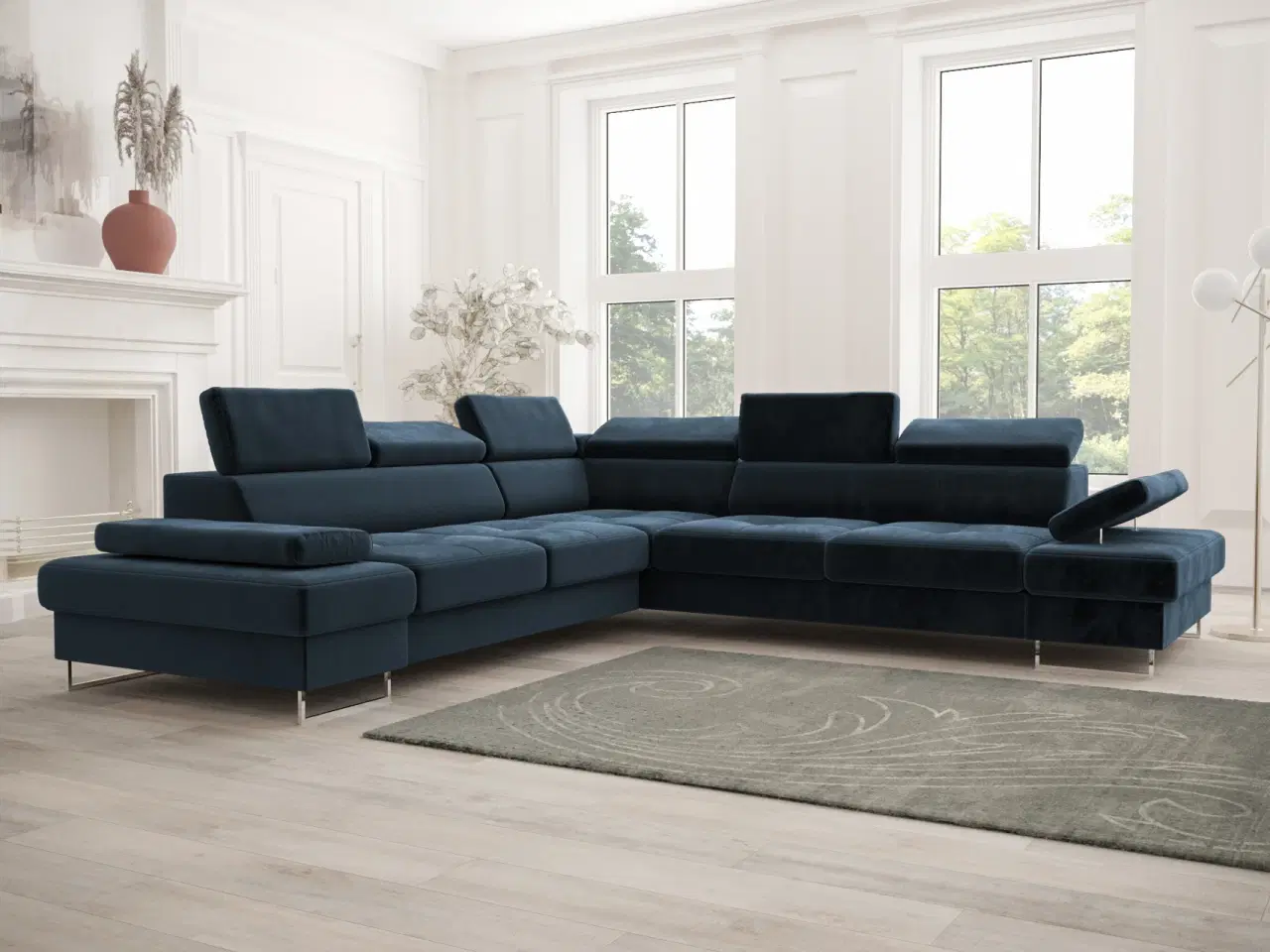 Billede 1 - GALAKSE MAX HJØRNESOFA MED SOVEFUNKTION 280×280 TERRA 79 HØJRE