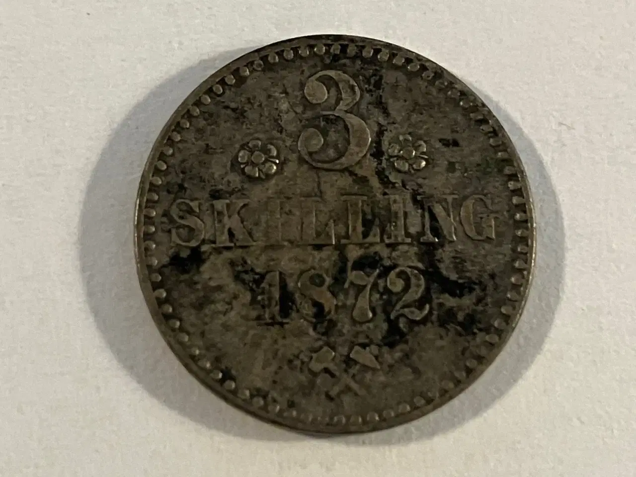Billede 1 - 3 Skilling 1872 Norge