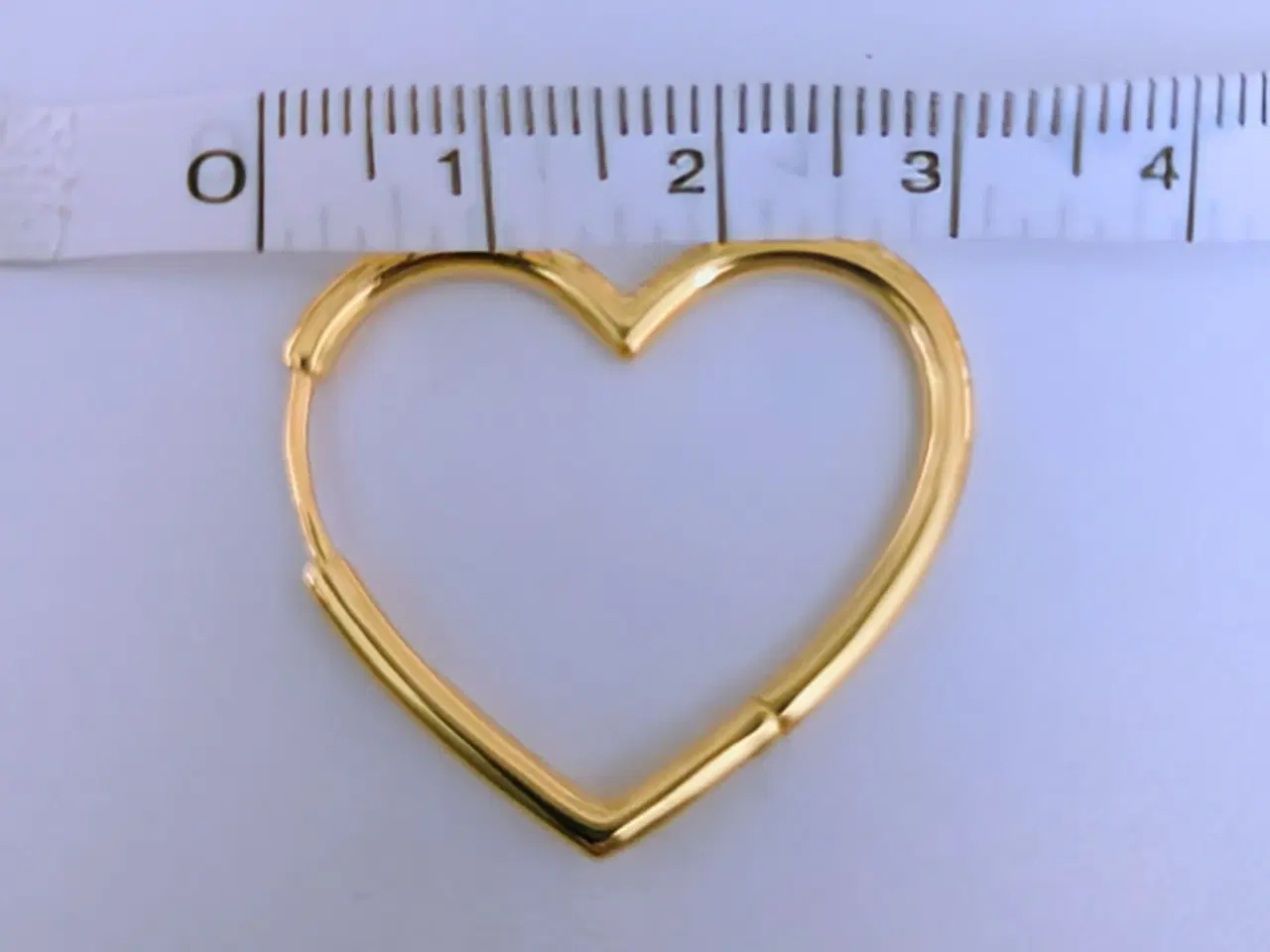 Billede 3 - Forgyldte sterling sølv Hjerte creoler.