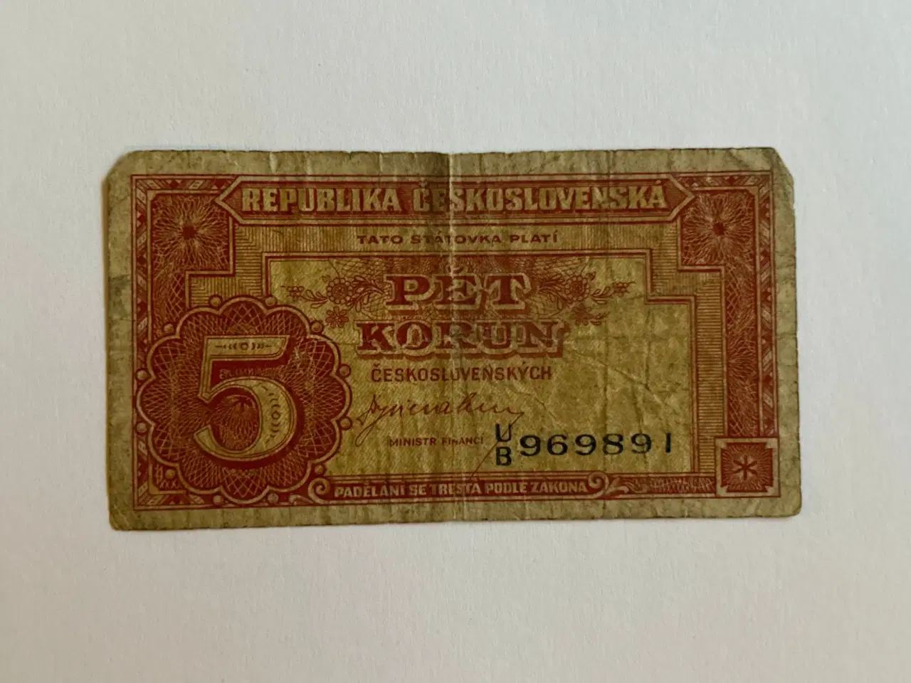 Billede 1 - 5 Korun Czech Republic - Very bad condition